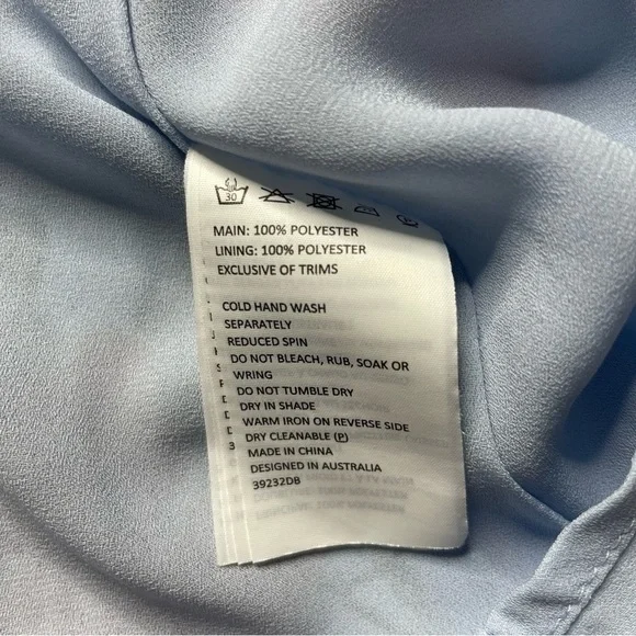 Bardot x Revolve Cutout Floral Frill Long Bell Sleeve Mini Dress in Blue Pink 6 - Picture 13 of 15